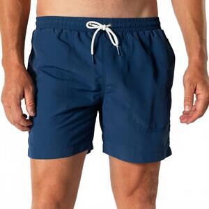 NEW DUCK HEAD men's sailport solid swim short in dark indigo
